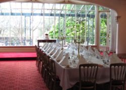 trestle table setup 2